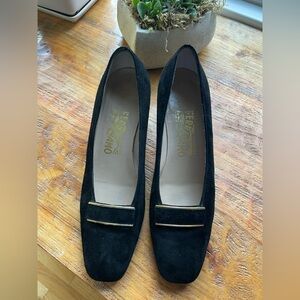 Salvatore Ferragamo Women's Black Suede Shoes